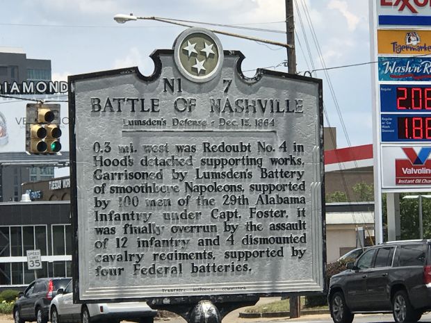 BATTLE OF NASHVILLE LUMSDEN’S DEFENSE MEMORIAL MARKER
