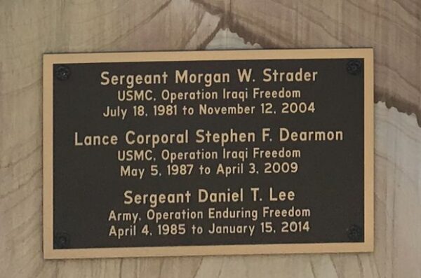 CROSSVILLE WAR MEMORIAL BATTLEFIELD CROSS PLAQUE