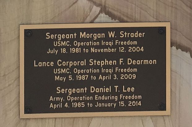 CROSSVILLE WAR MEMORIAL BATTLEFIELD CROSS PLAQUE