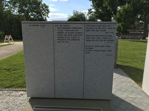 BLOUNT COUNTY WAR DEAD MEMORIAL STONE A