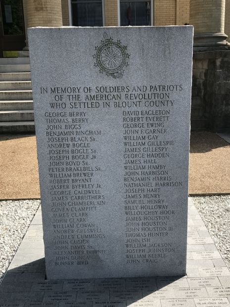 BLOUNT COUNTY REVOLUTIONARY WAR MEMORIAL FRONT
