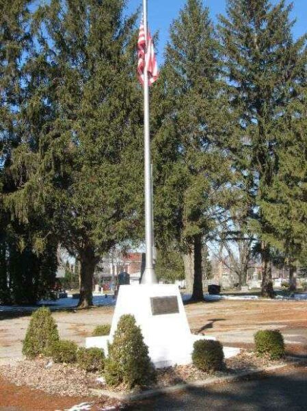 WATERLOO CEMETERY CIVIL WAR MEMORIAL FLAGPOLE