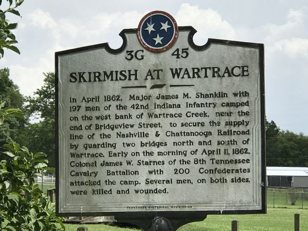 SKIRMISH AT WARTRACE WAR MEMORIAL MARKER