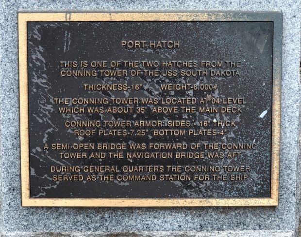 PORT HATCH MEMORIAL PLAQUE