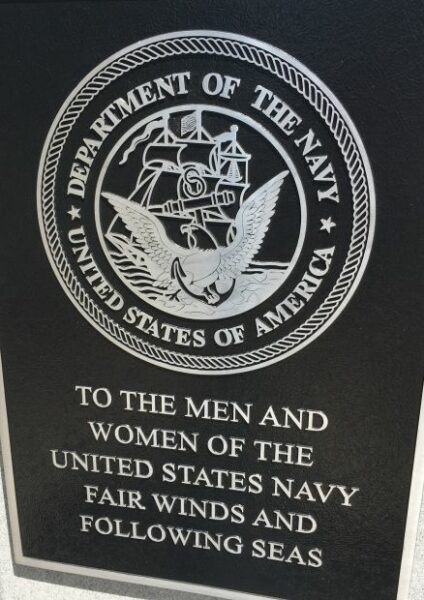 FLORENCE UNITED STATES NAVY MEMORIAL PLAQUE A