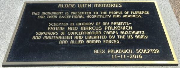 FLORENCE VETERANS PARK MEMORIAL PLAQUE