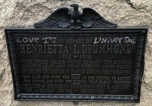 HENRIETTA I. DRUMMOND WAR MEMORIAL PLAQUE