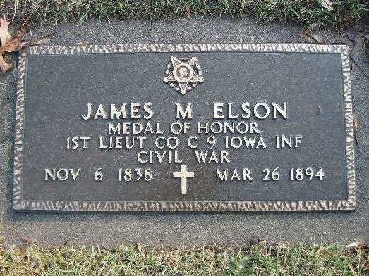 1ST. LIEUT.  JAMES M. ELSON MEDAL OF HONOR GRAVESTONE
