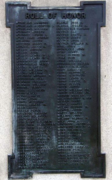 HANOVER CIVIL WAR MEMORIAL PLAQUE E