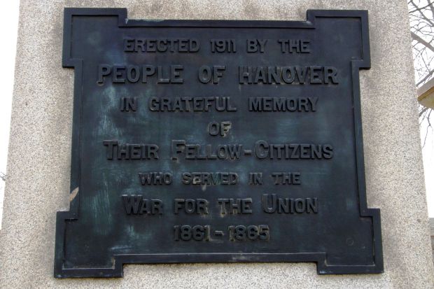 HANOVER CIVIL WAR MEMORIAL PLAQUE A