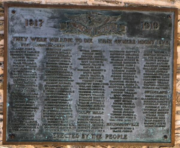 WEST CONSHOHOCKEN WORLD WAR HONOR ROLL MEMORIAL