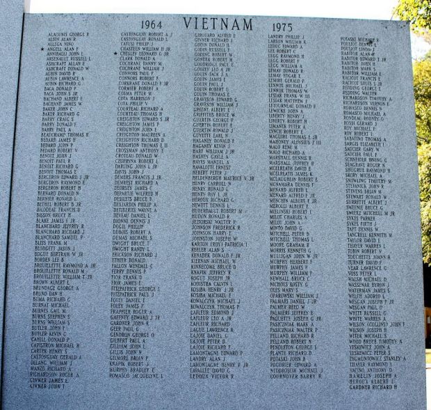 UXBRIDGE KOREAN WAR AND VIETNAM WAR MEMORIAL WALL B