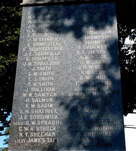 UXBRIDGE CIVIL WAR MEMORIAL STONE D
