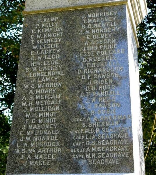 UXBRIDGE CIVIL WAR MEMORIAL STONE C