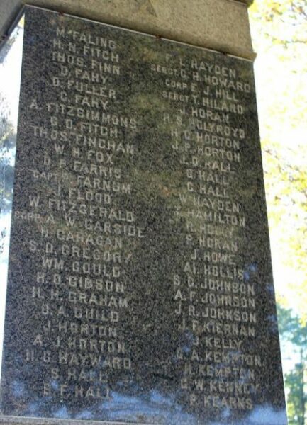 UXBRIDGE CIVIL WAR MEMORIAL STONE B