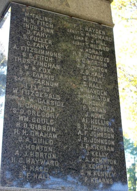 UXBRIDGE CIVIL WAR MEMORIAL STONE B