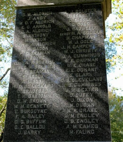 UXBRIDGE CIVIL WAR MEMORIAL STONE A