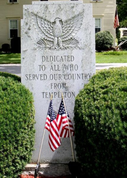 TEMPLETON ALL VETERANS MEMORIAL FRONT