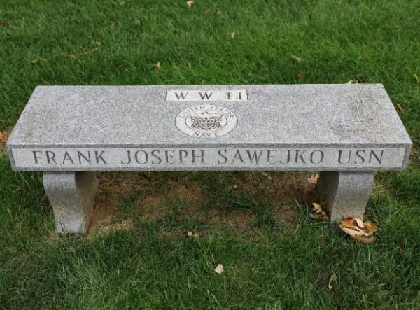 FRANK JOSEPH SAWEJKO USN MEMORIAL BENCH