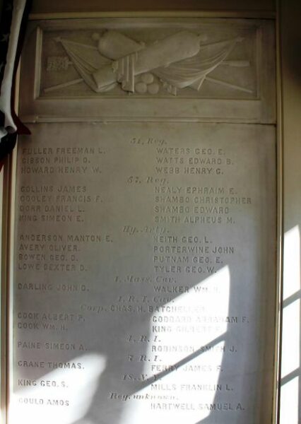 TOWN OF SUTTON WAR OF THE REBELLION MEMORIAL STONE D