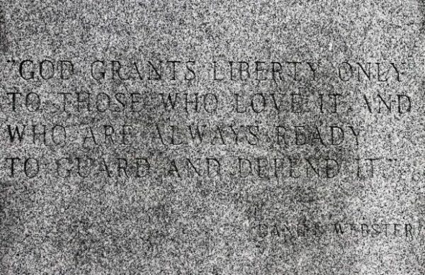 “GOD GRANTS LIBERTY” WAR MEMORIAL TABLET