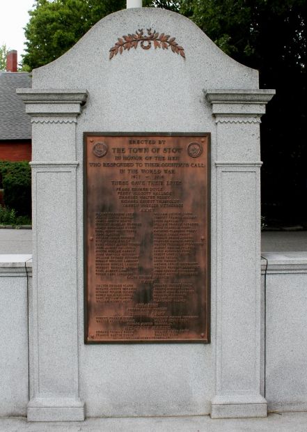 TOWN OF STOW WORLD WAR MEMORIAL