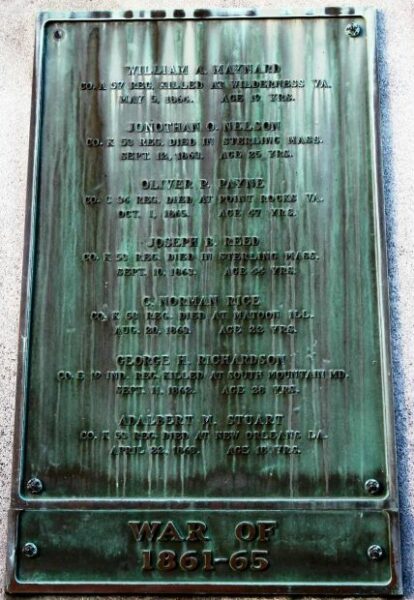 STERLING CIVIL WAR  MEMORIAL PLAQUE B