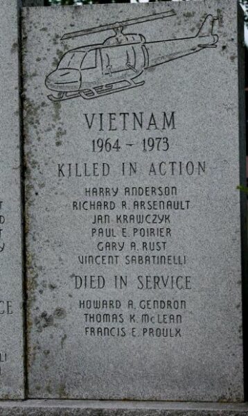 SOUTHBRIDGE WAR VETERANS MEMORIAL RIGHT STONE