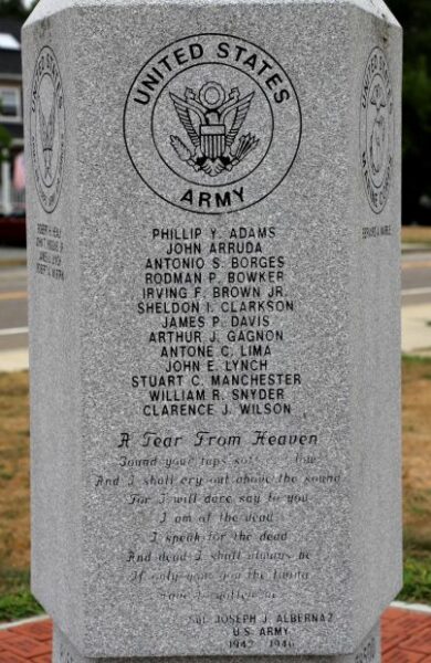 SOMERSET ARMED FORCES WORLD WAR II MEMORIAL SIDE A