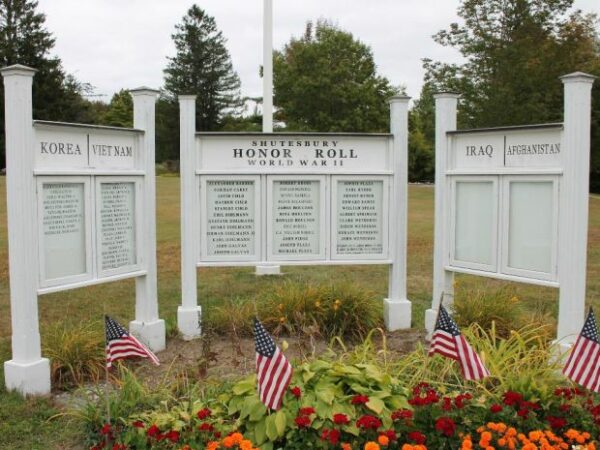 SHUTESBURY HONOR ROLL WAR MEMORIAL