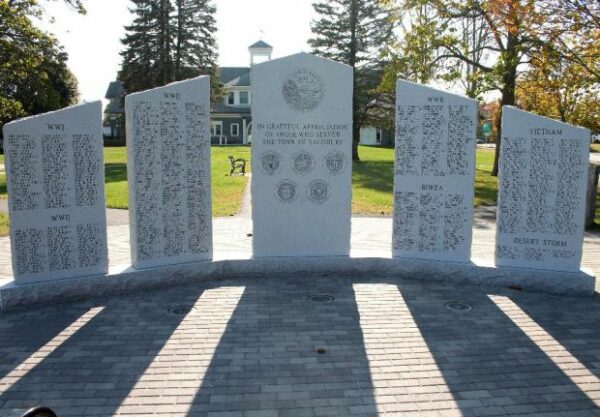 TOWN OF SALISBURY WAR VETERANS MEMORIAL ALL STONES