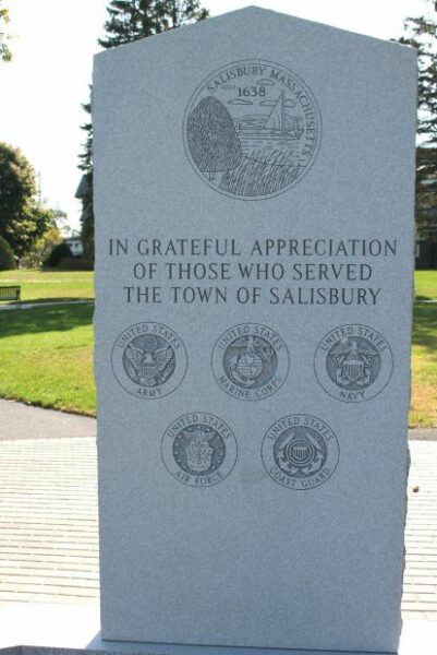 TOWN OF SALISBURY WAR VETERANS MEMORIAL STONE A