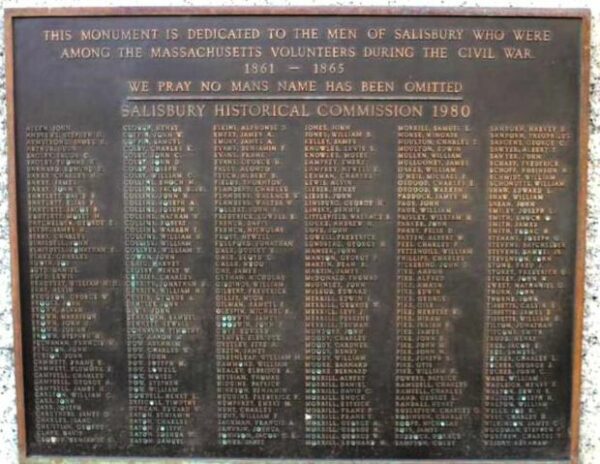 SALISBURY CIVIL WAR MEMORIAL PLAQUE