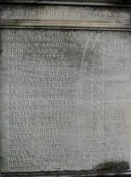 RUTLAND CIVIL WAR MEMORIAL STONE C