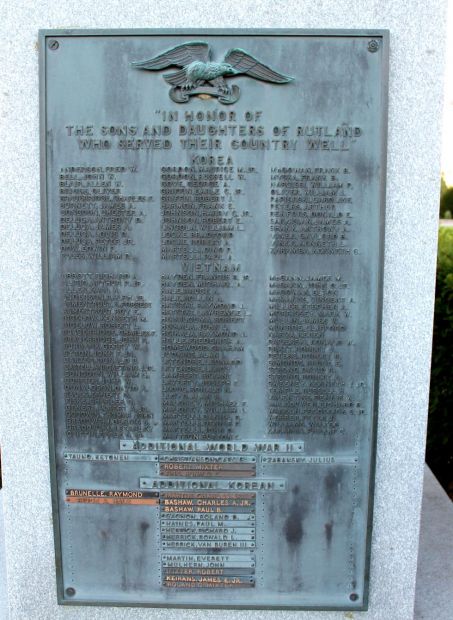 RUTLAND, MA WAR VETERANS MEMORIAL PLAQUE C