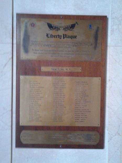 JAMES FARLEY POST OFFICE LIBERTY PLAQUE