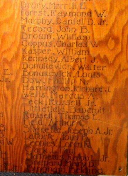 PRINCETON’S ROLL OF HONOR WORLD WAR II MEMORIAL SECTION F