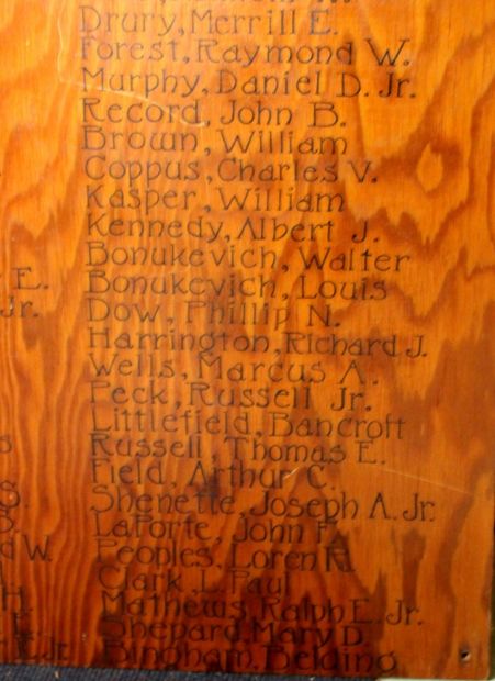 PRINCETON’S ROLL OF HONOR WORLD WAR II MEMORIAL SECTION F