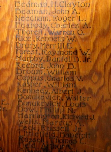 PRINCETON’S ROLL OF HONOR WORLD WAR II MEMORIAL SECTION E