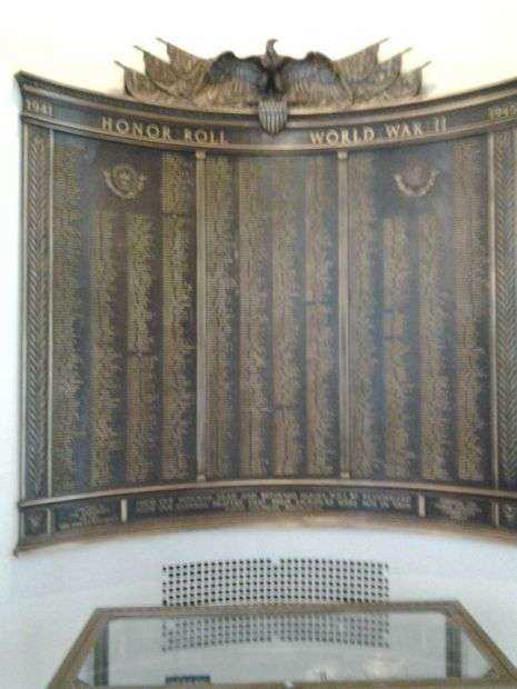 JAMES FARLEY POST OFFICE WORLD WAR II MEMORIAL PLAQUE