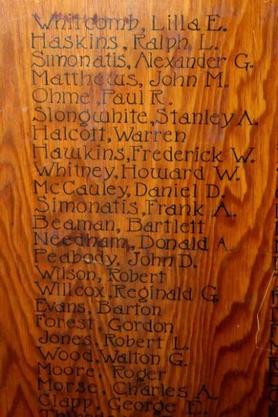 PRINCETON’S ROLL OF HONOR WORLD WAR II MEMORIAL SECTION A
