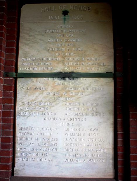 PRINCETON CIVIL WAR ROLL OF HONOR MEMORIAL PLAQUE B