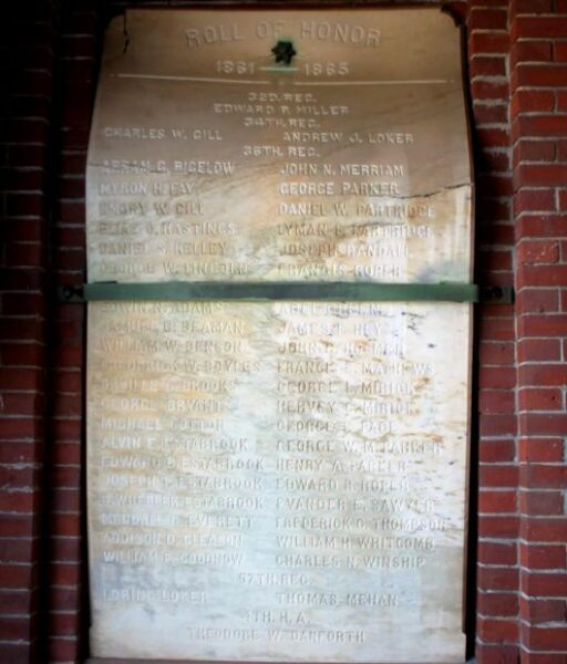 PRINCETON CIVIL WAR ROLL OF HONOR MEMORIAL PLAQUE A