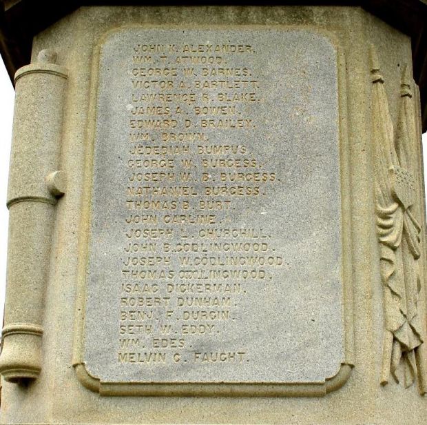 PLYMOUTH SOLDIERS AND SAILORS MEMORIAL STONE D