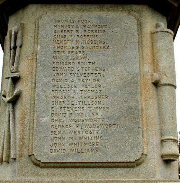 PLYMOUTH SOLDIERS AND SAILORS MEMORIAL STONE C