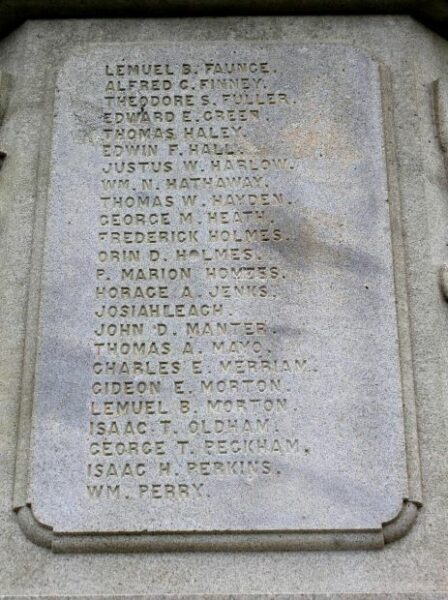 PLYMOUTH SOLDIERS AND SAILORS MEMORIAL STONE B