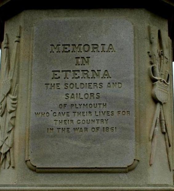 PLYMOUTH SOLDIERS AND SAILORS MEMORIAL STONE A