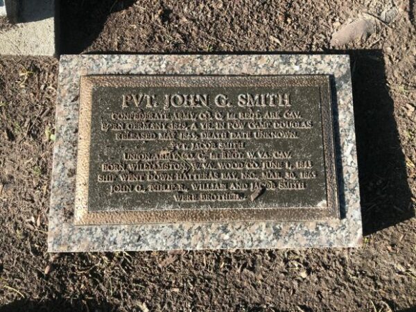 PVT. JOHN G. SMITH WAR MEMORIAL PLAQUE