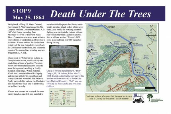 DEATH UNDER THE TREES WAR MEMORIAL PANEL