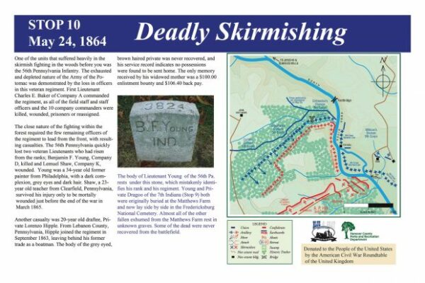 DEADLY SKIRMISHING WAR MEMORIAL PANEL